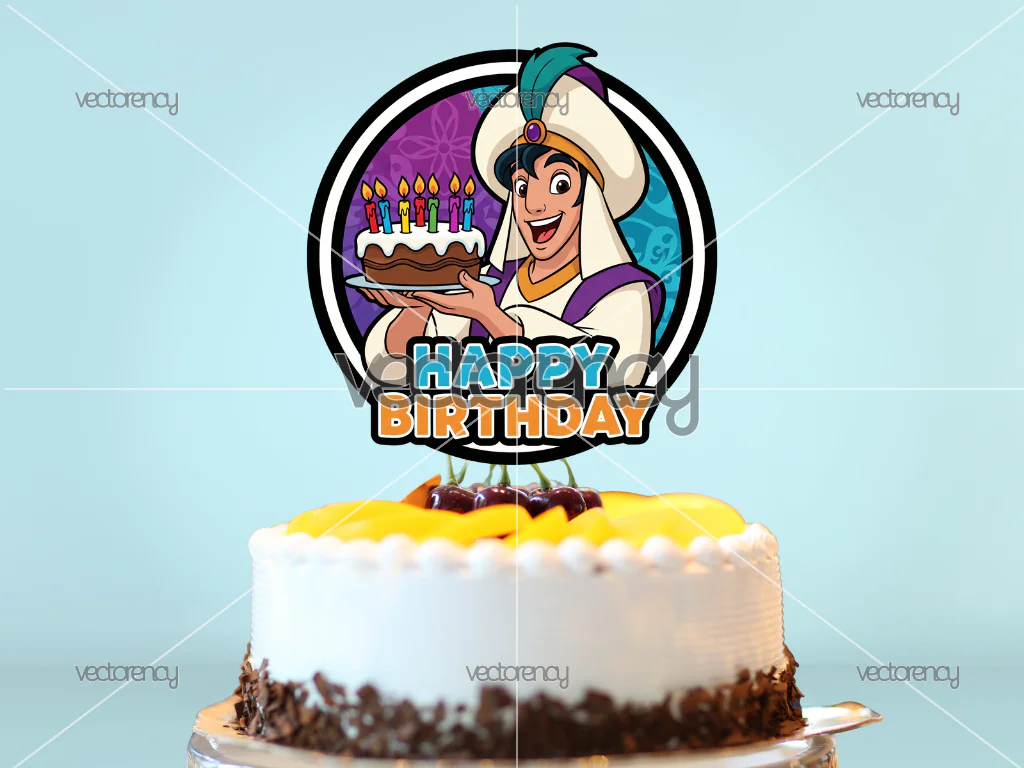 Aladdin Cake Topper Printable Design PNG HD