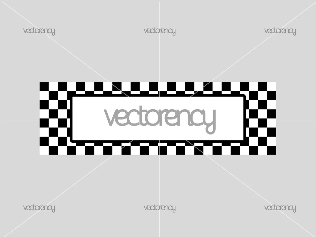 Checkered Flag Cake Topper Name Box PNG