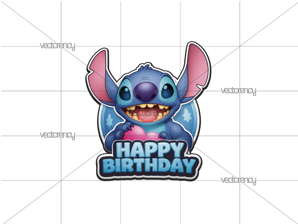 Happy Birthday Stitch PNG