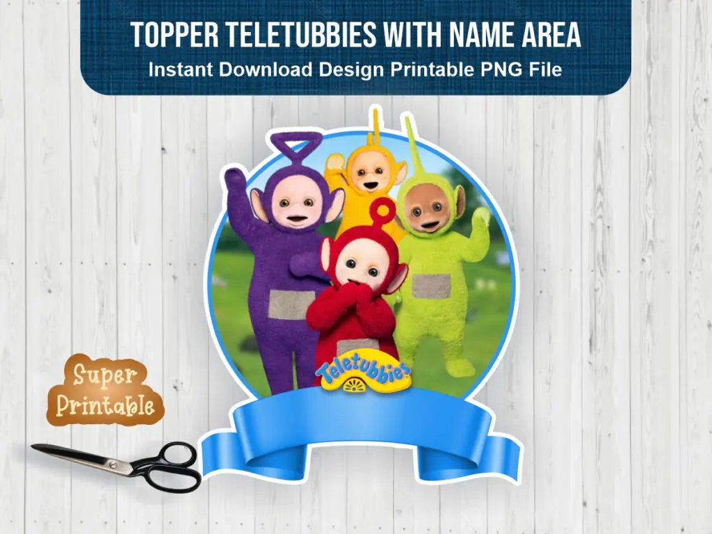 Topper Teletubbies PNG With Name Area Download