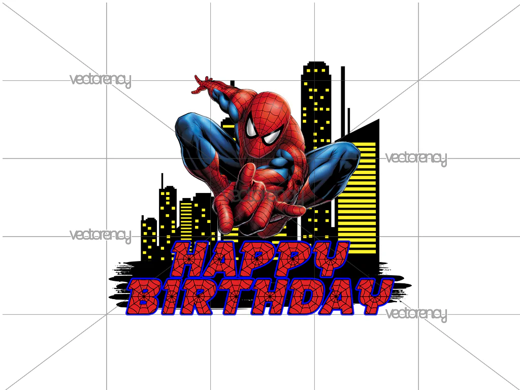 Spiderman Happy Birthday Cake Topper