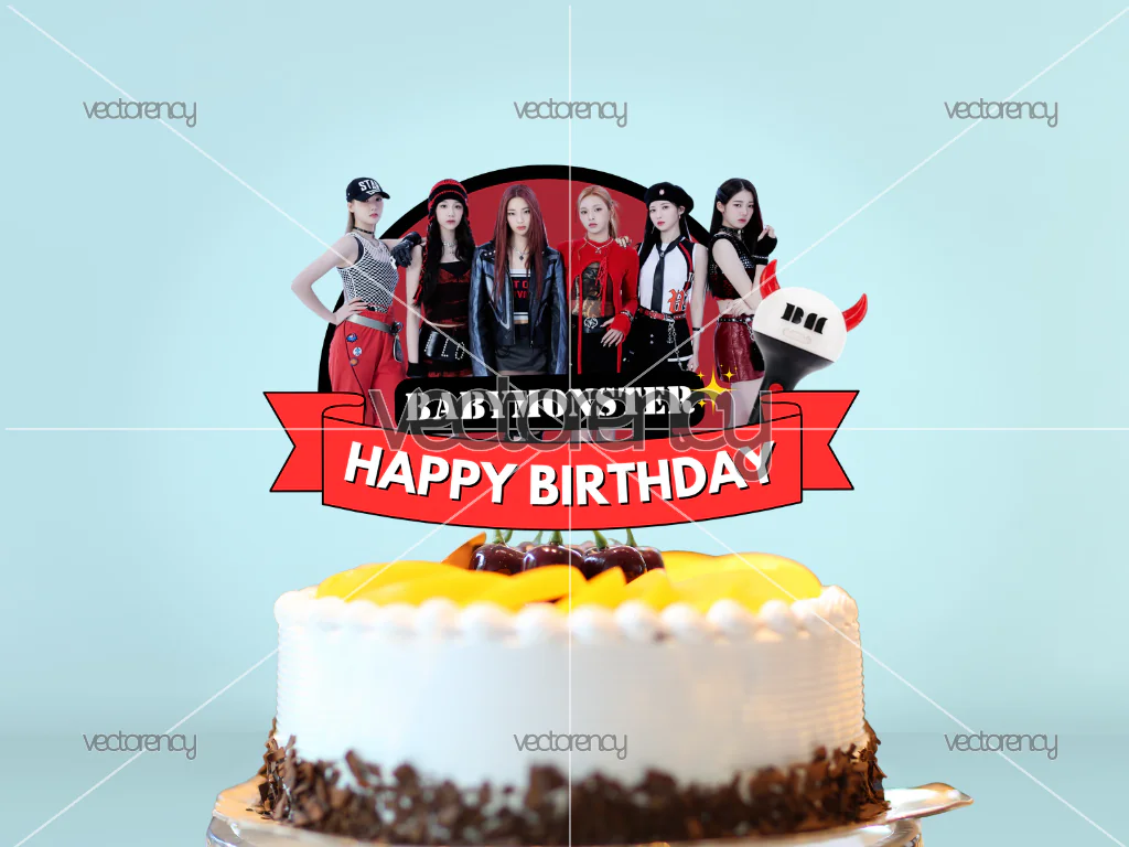 Printable Babymonster Cake Topper, Babymonster Centerpiece, Babymonster Cupcakes, Babymonster Party