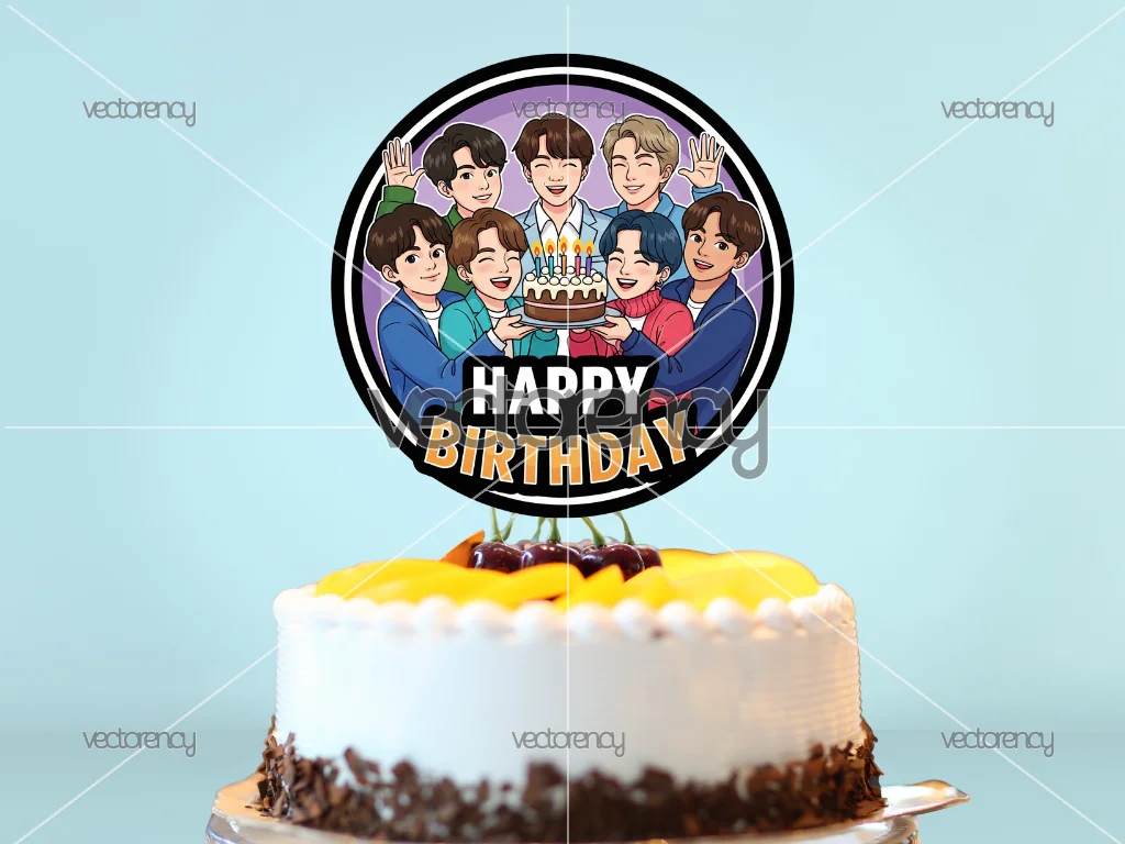 BTS Cake Topper Design Download
