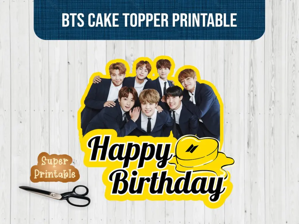 BTS Cake Topper Printable