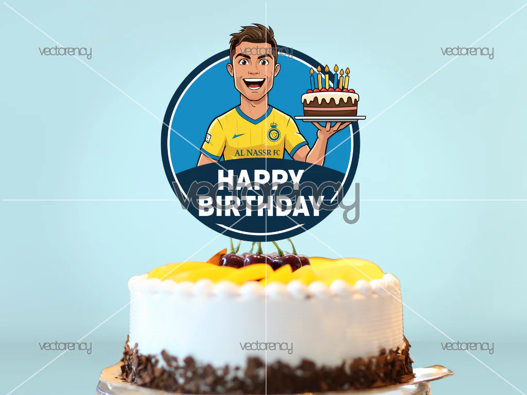 Cristiano Ronaldo Al Nassr Cake Topper Printable PNG