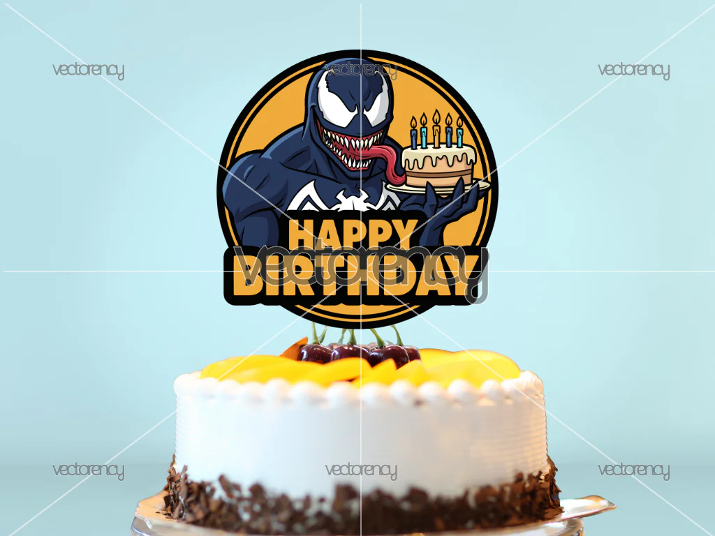 Venom Cake Topper Printable PNG Download