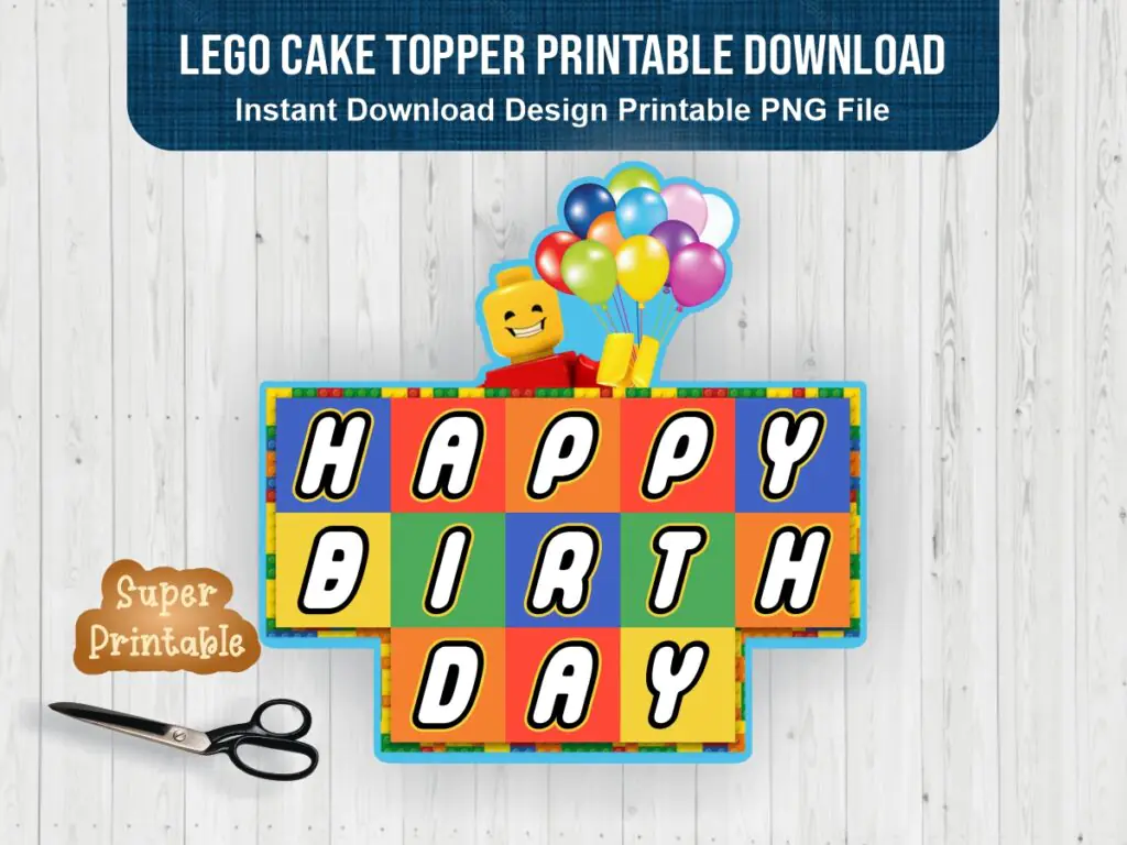 Lego Cake Topper Printable Download