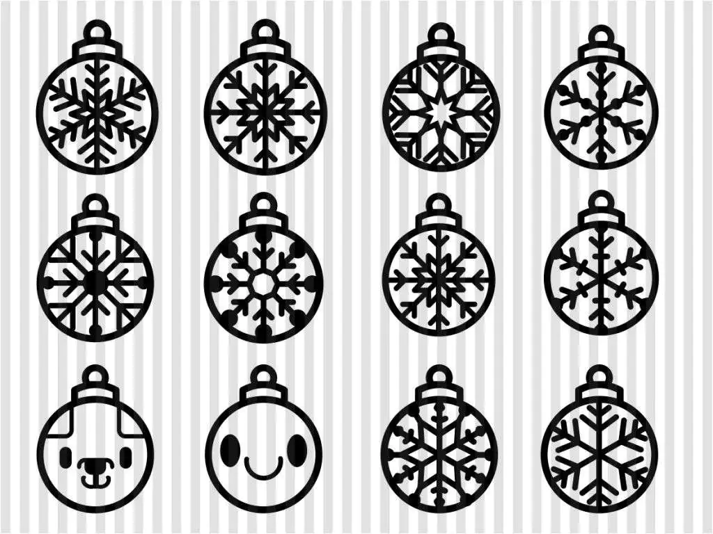 Christmas Baubles SVG