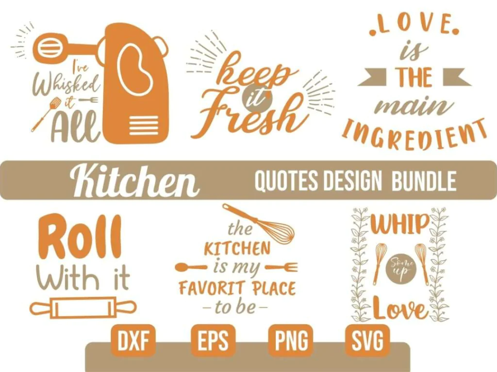 Kitchen Quotes SVG Bundle