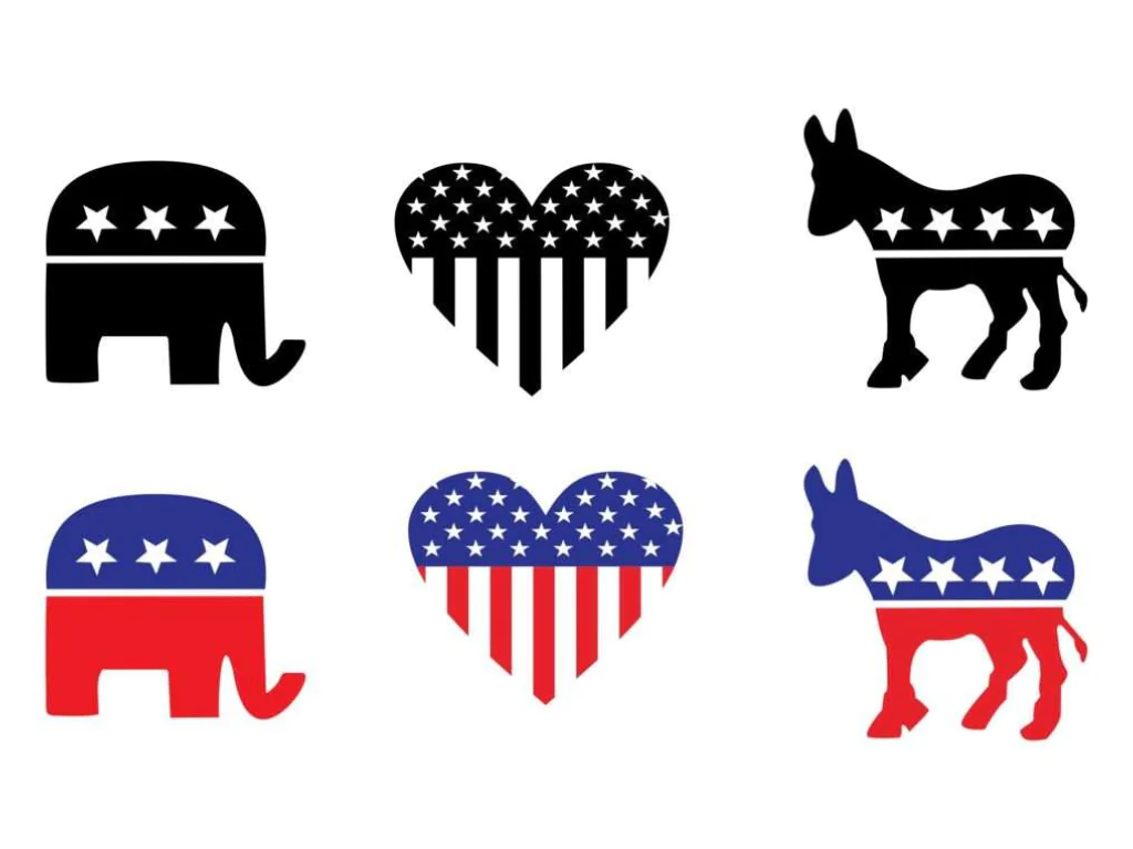 USA Political Parties Symbols SVG