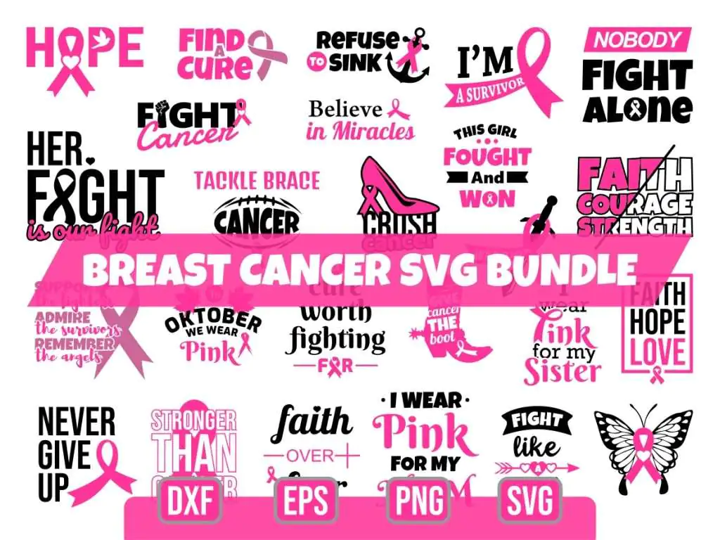 Breast Cancer SVG Bundle