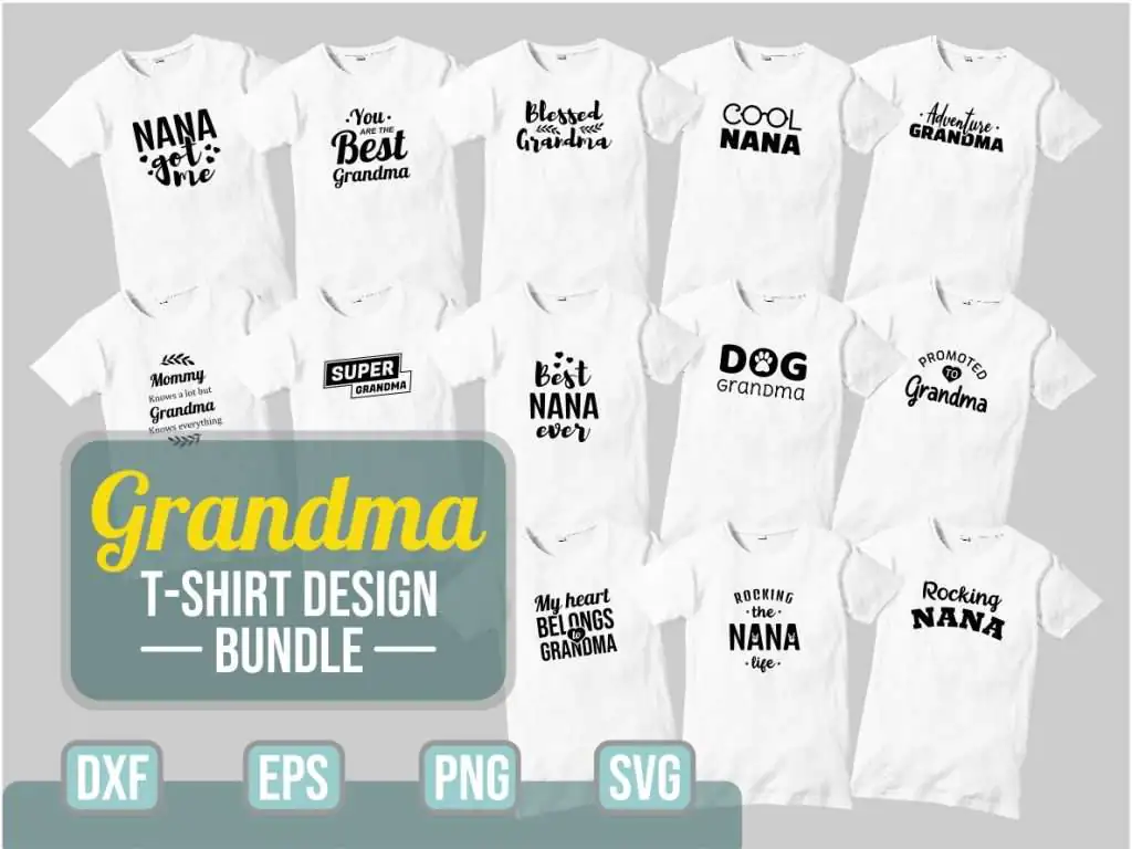 Grandma T-shirt Design SVG Bundle