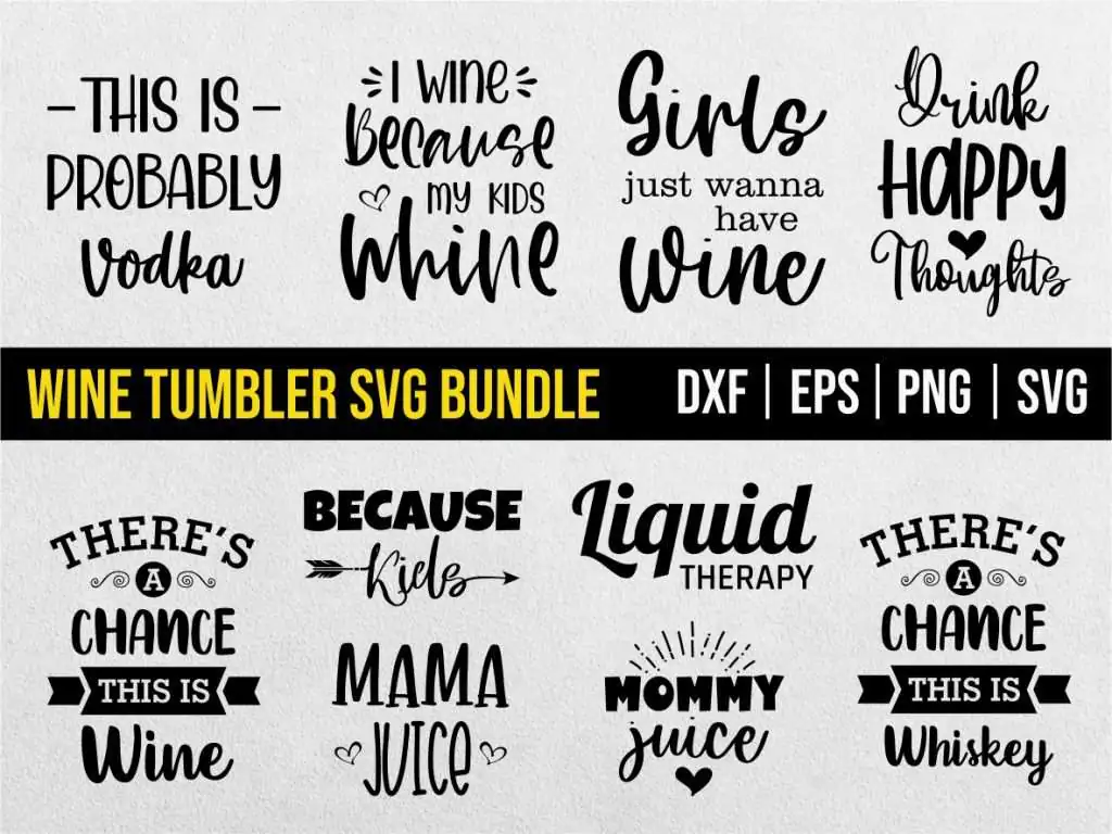 Wine Tumbler Svg Bundle