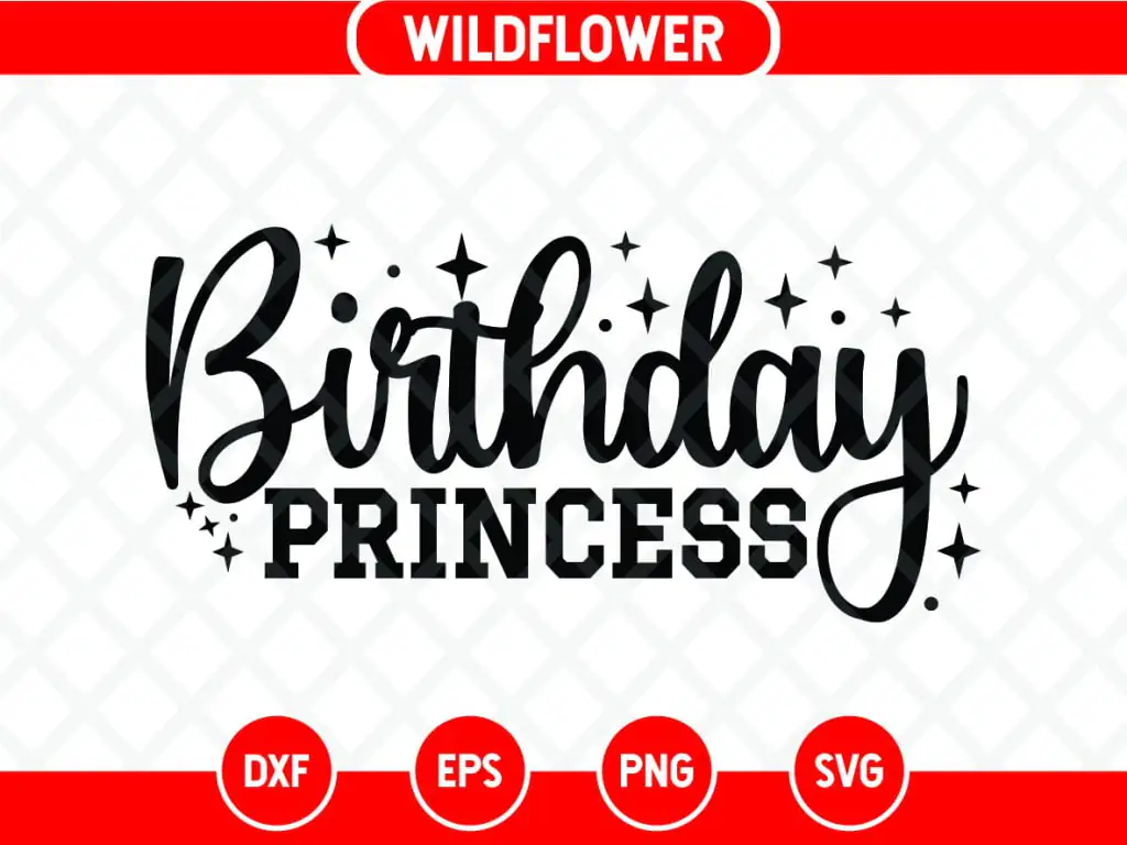 Birthday Princess SVG Cut File