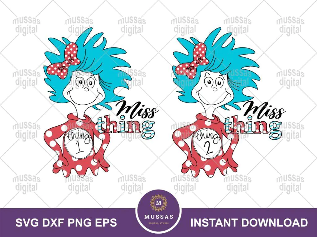 Miss Thing SVG Little Miss Thing 1 Thing 2