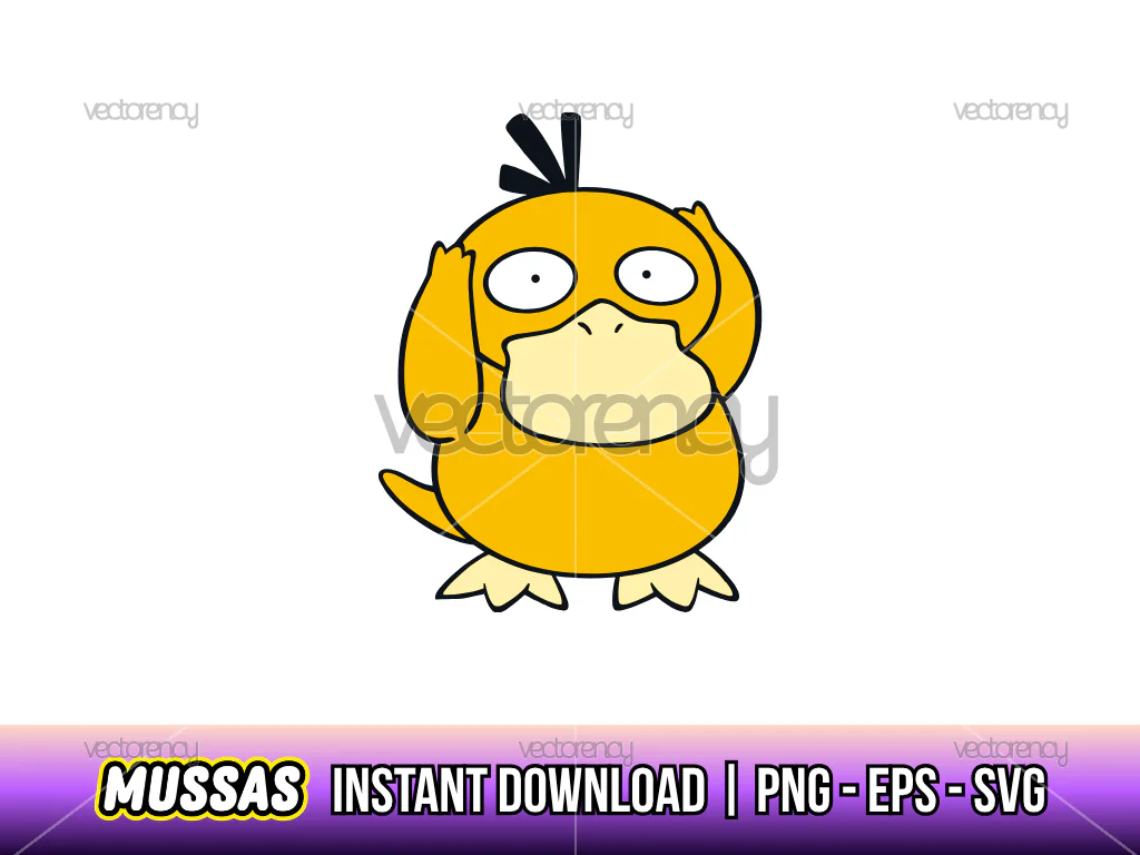 Psyduck Layered SVG Vector PNG Cutting Cricut