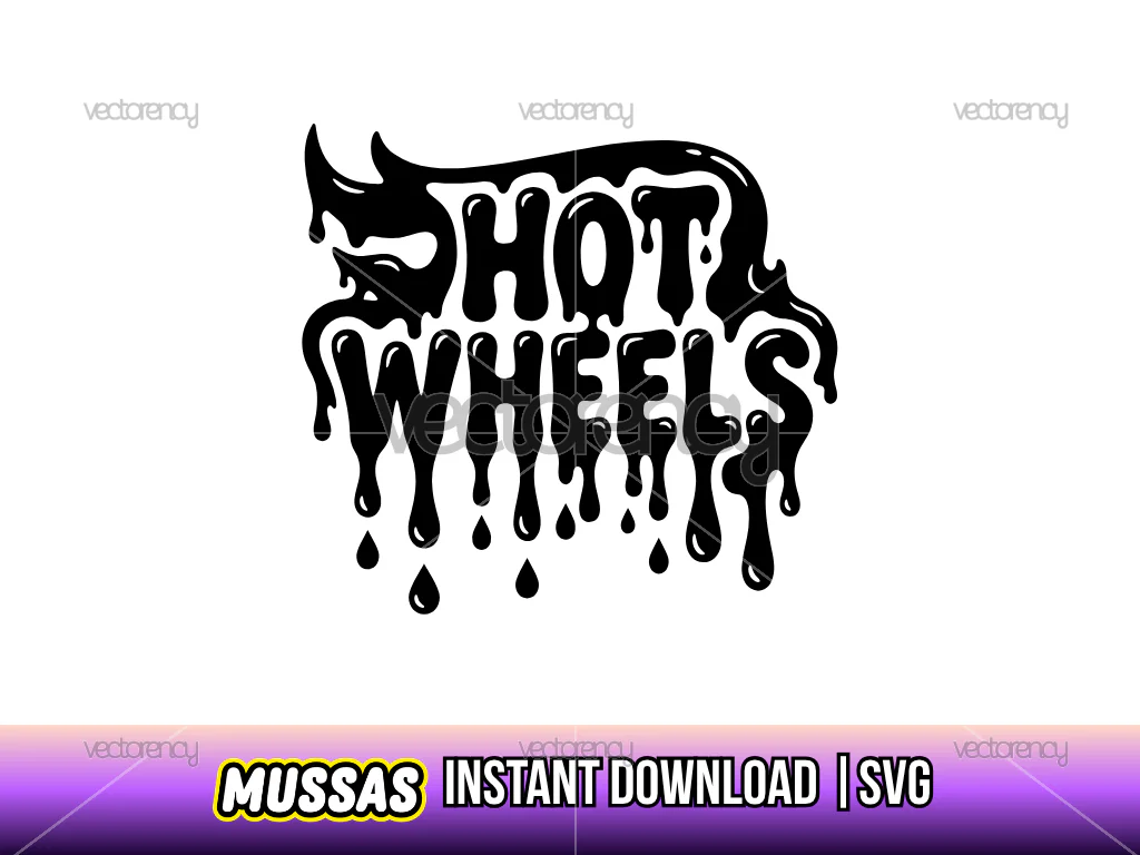 Hot Wheels Logo Drip SVG Free