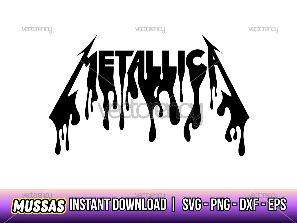 Metallica Band Logo Drip Vector