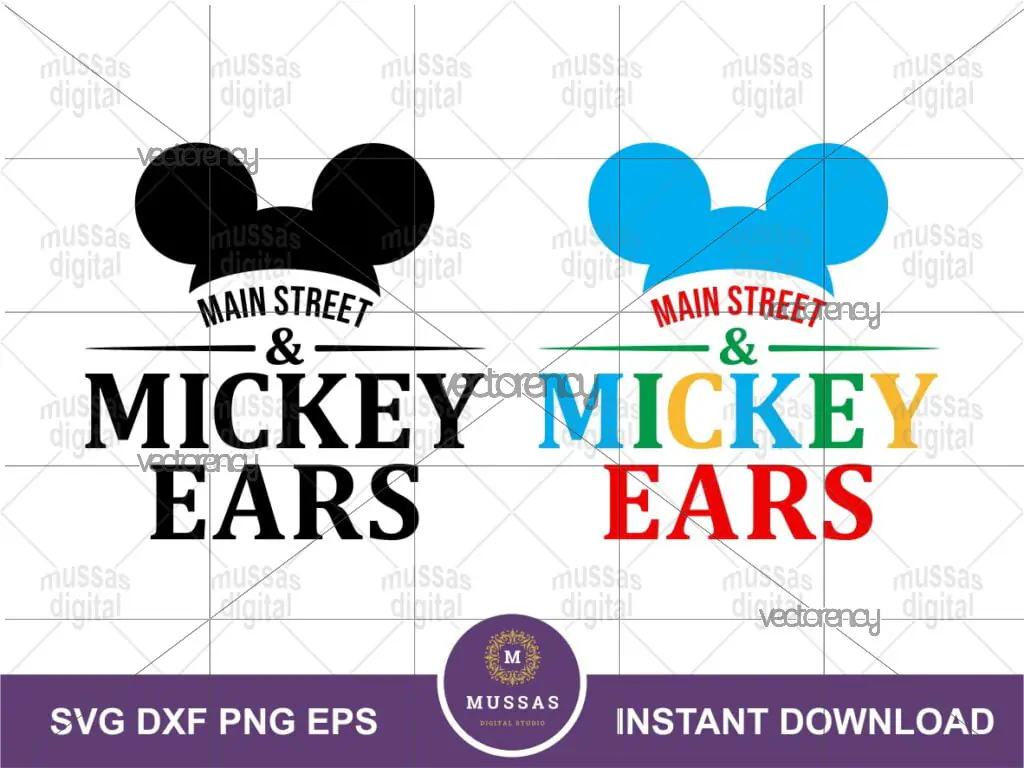 Main Street and Mickey Ears SVG Quote