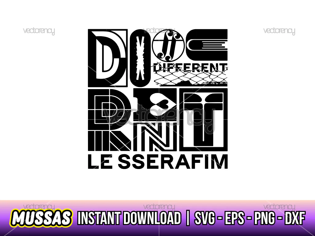 Le Sserafim SVG Music Kpop Girls PNG
