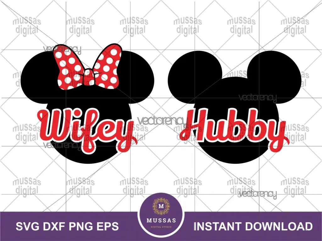 Disney Hubby and Wifey SVG