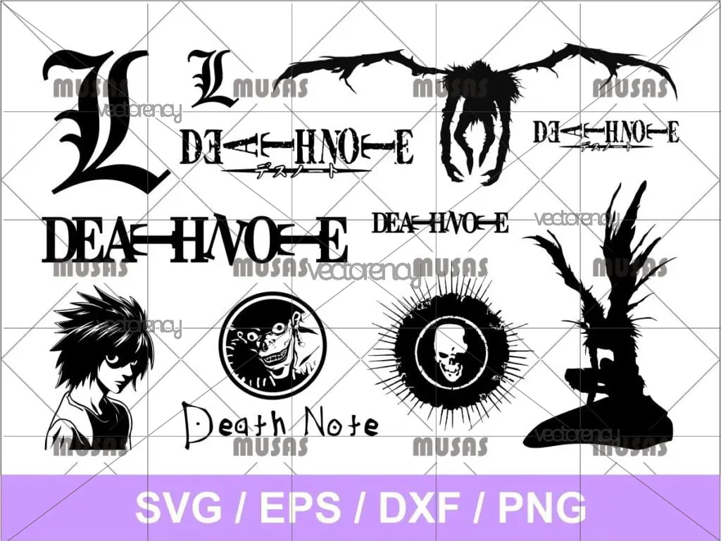 Death Note L Ryuk Light Yagami SVG