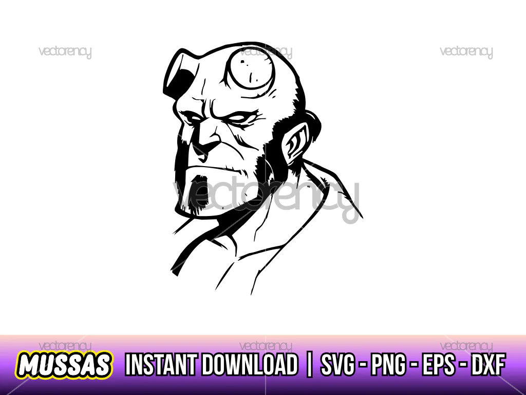 Hellboy SVG Vector DXF Download