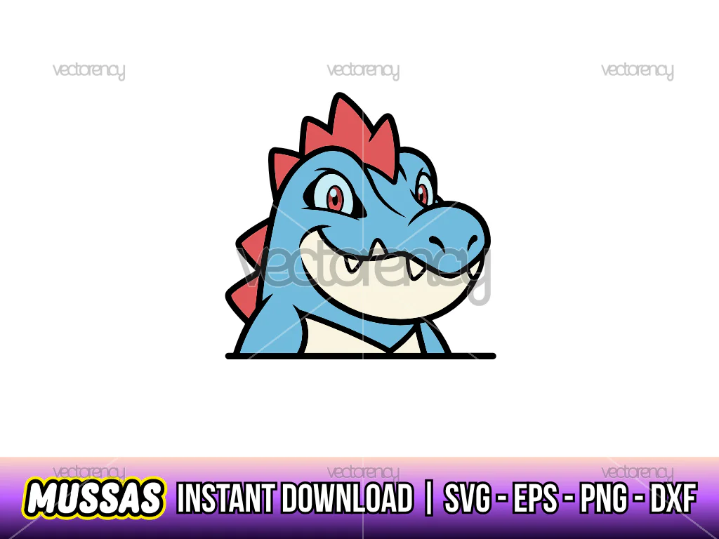 Pokemon Totodile Peeking Vector Peeker PNG SVG
