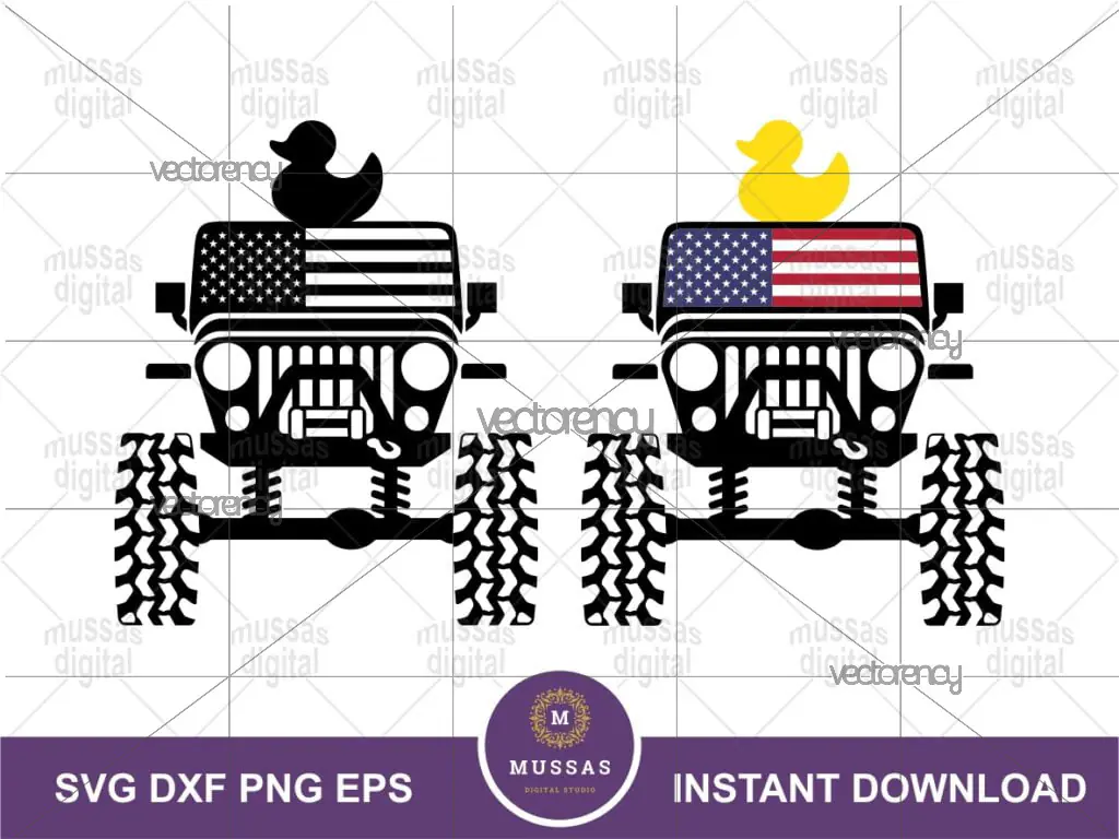 Duck Jeep Cut Files SVG for Making Decals Sticker