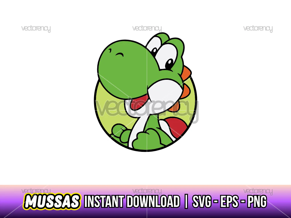 Yoshi Egg SVG Mario Game Clipart