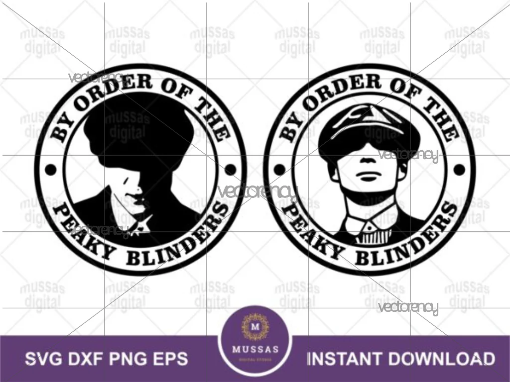 Peaky Blinders SVG Gin Whiskey Label PNG Vector