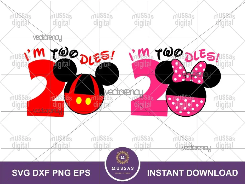 I’m Twodles SVG, Mickey Disney SVG