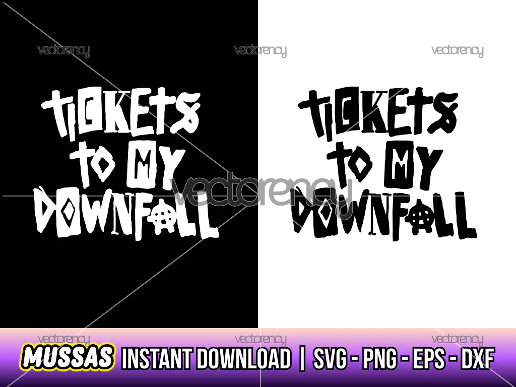 Tickets To My Downfall MGK Machine Gun Kelly SVG PNG EPS