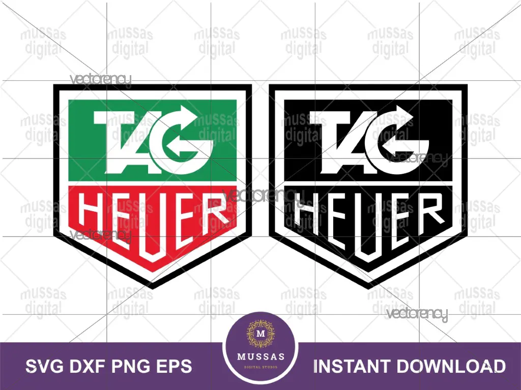 TAG HEUER Motorcyle Car Classic Black Layered SVG PNG