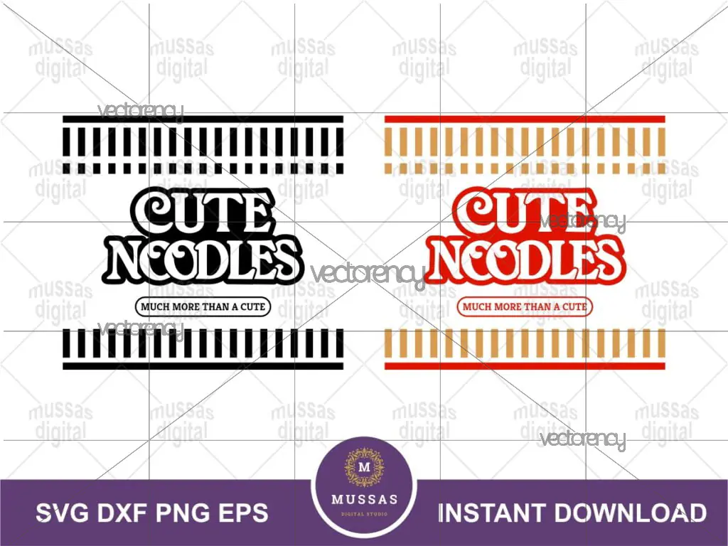 Ramen Cute Noodles SVG Cut File T Shirt Design Cricut