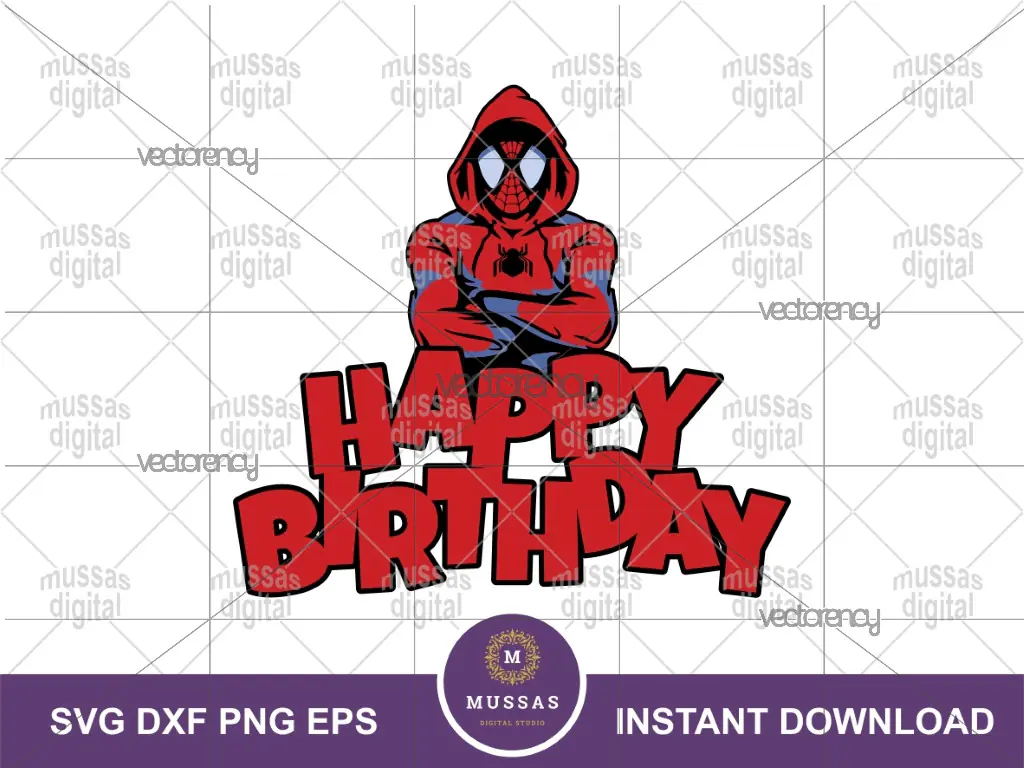 Spiderman Birthday SVG