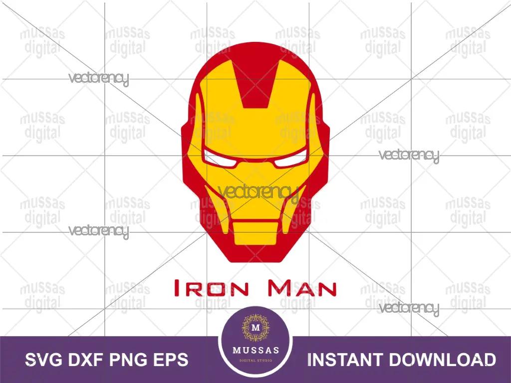 Iron Man Face SVG Image Vector, Printable