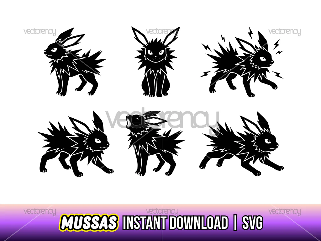 Jolteon Pokemon SVG Cricut Vector