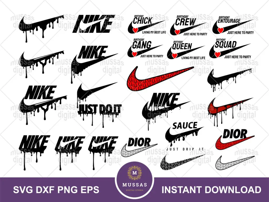 Nike Bundle: SVG, DXF, PNG, EPS Download for DIY Projects