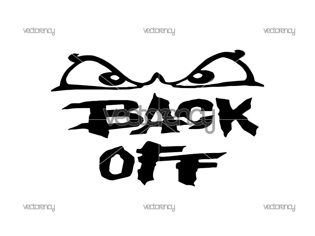 Back Off Angry Eyes SVG