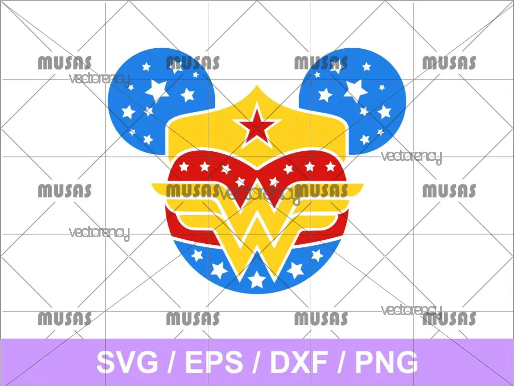 Disney Minnie Mouse Wonder Woman SVG