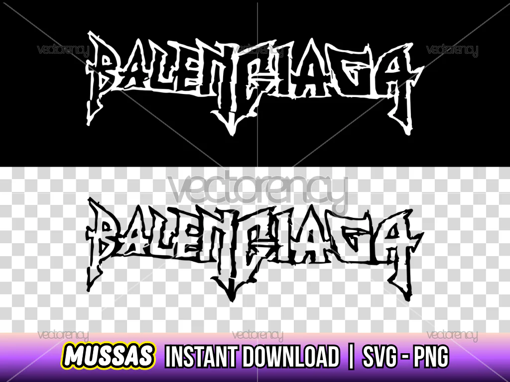 Balenciaga Metal Sneakers SVG Vector Logo PNG