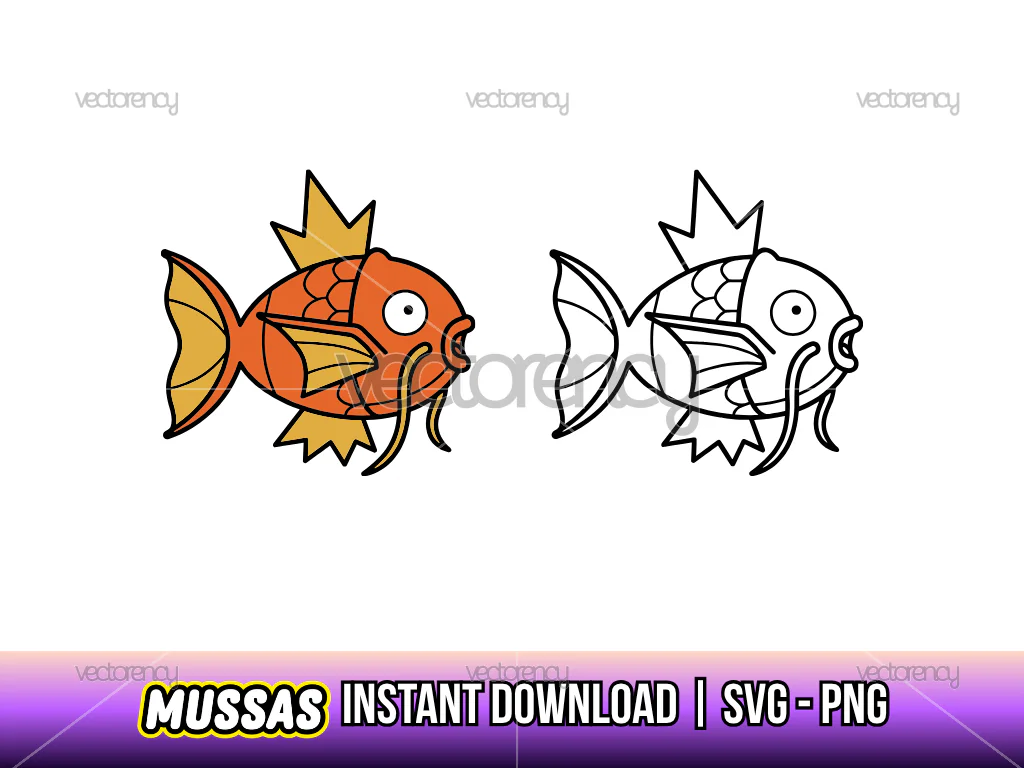 Pokemon Magikarp Clipart Vector Image PNG SVG