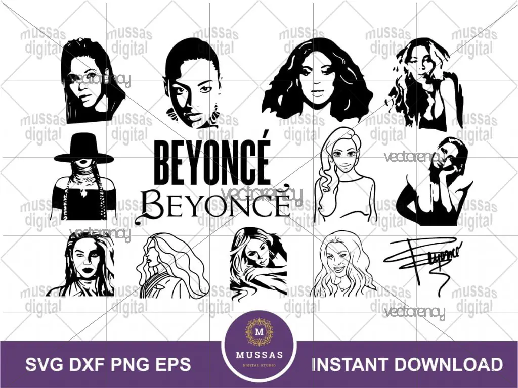 Beyonce SVG Clipart Bundle