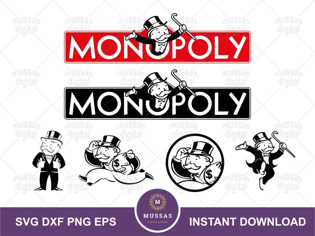 Monopoly Game Logo SVG Monopoly Man | Vectorency