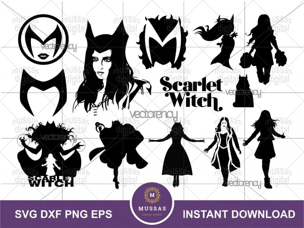 Scarlet Witch SVG Silhouette