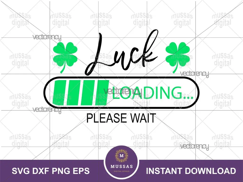 Luck Loading Please Wait SVG