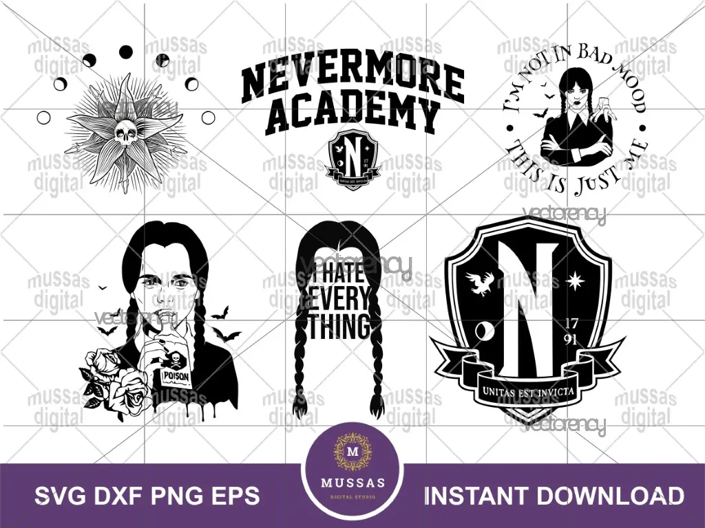 Nevermore Academy SVG Bundle