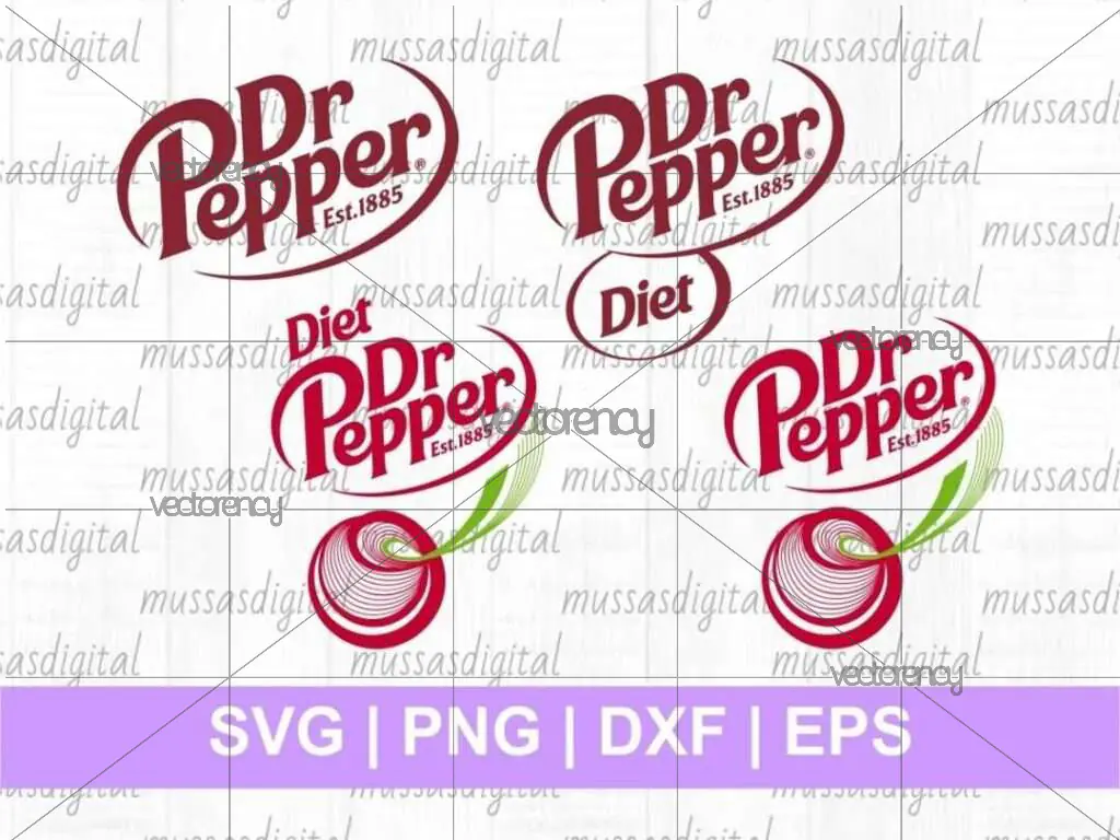 Dr Pepper Logo SVG Cut File