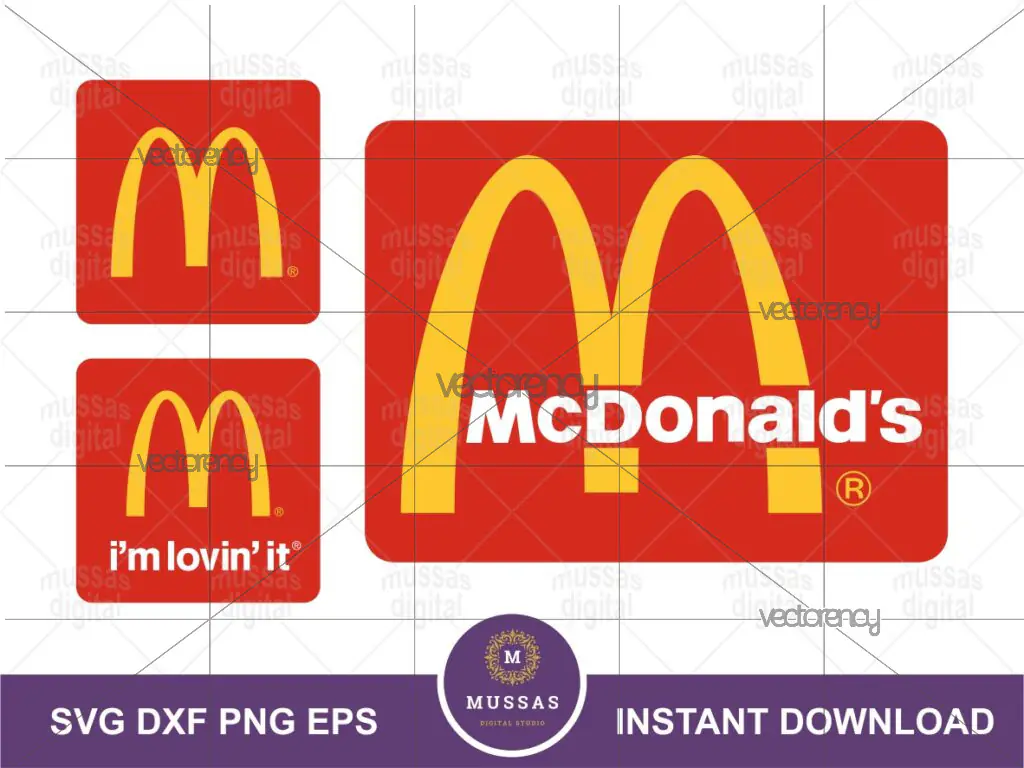 McDonald’s Logos SVG DXF EPS PNG